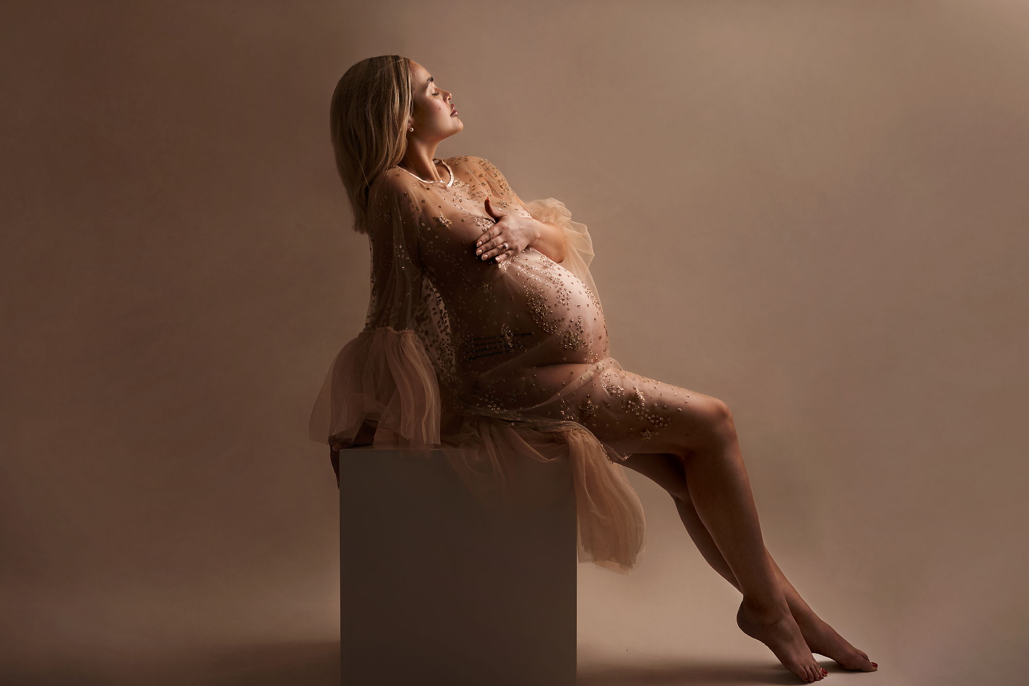 pregnant lady during her maternity session in York