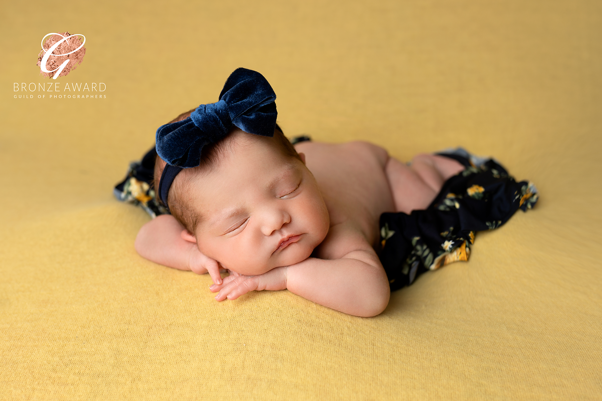 newborn baby girl posing