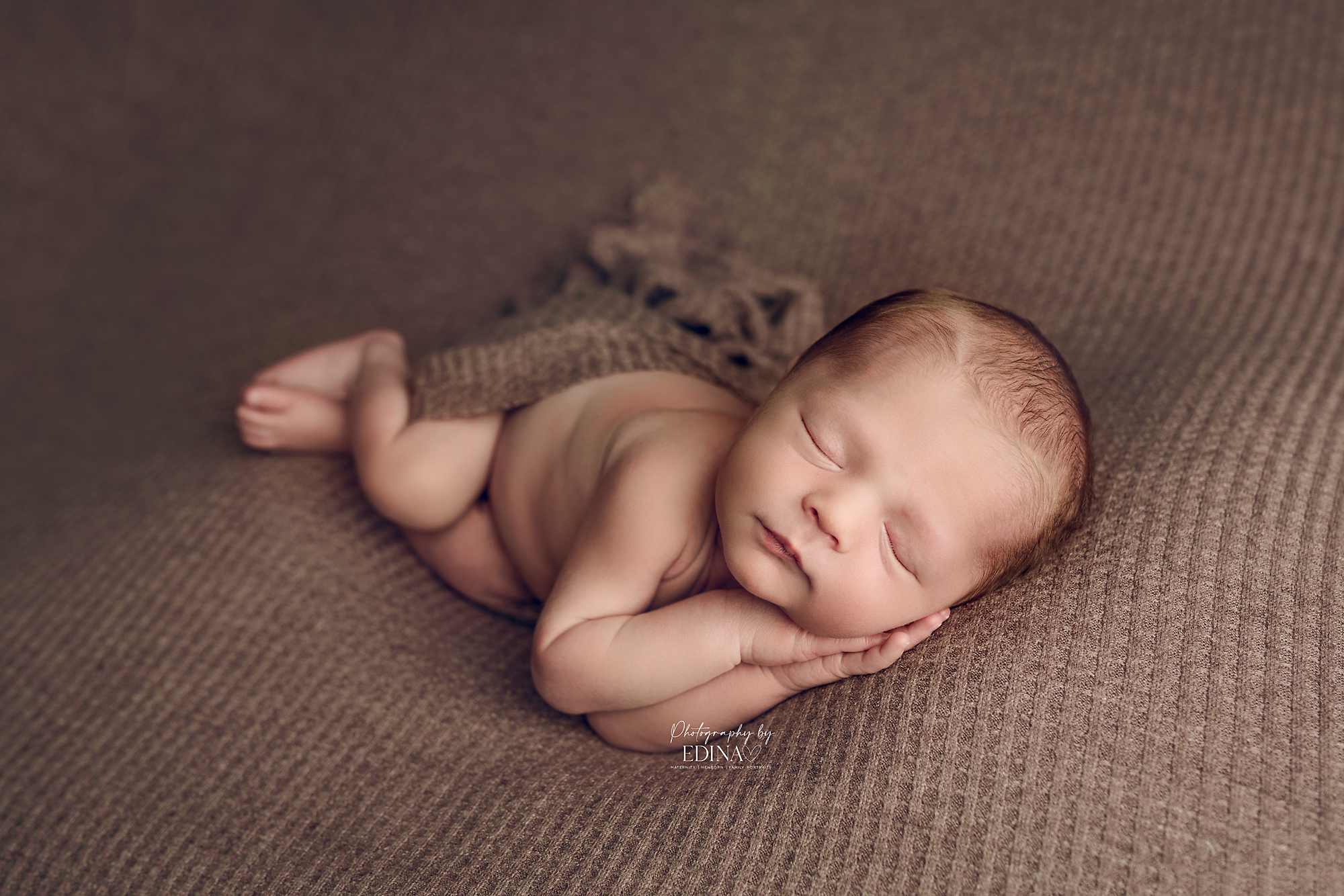 newborn baby posing in York